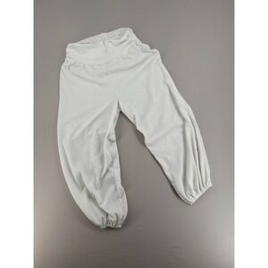 H&M Divided White Textured High Waisted Jogger Pants Size Small